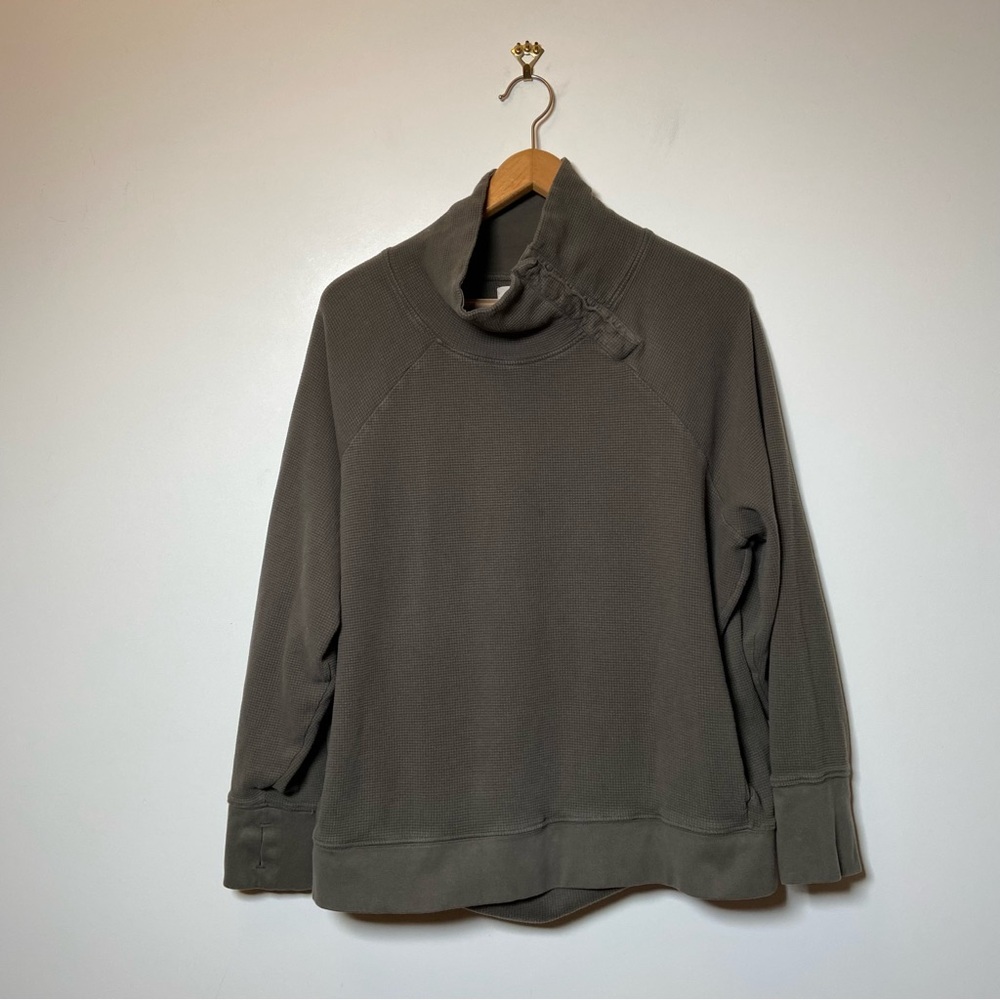 Pact Olive Green Funnel Neck Sweatshirt
